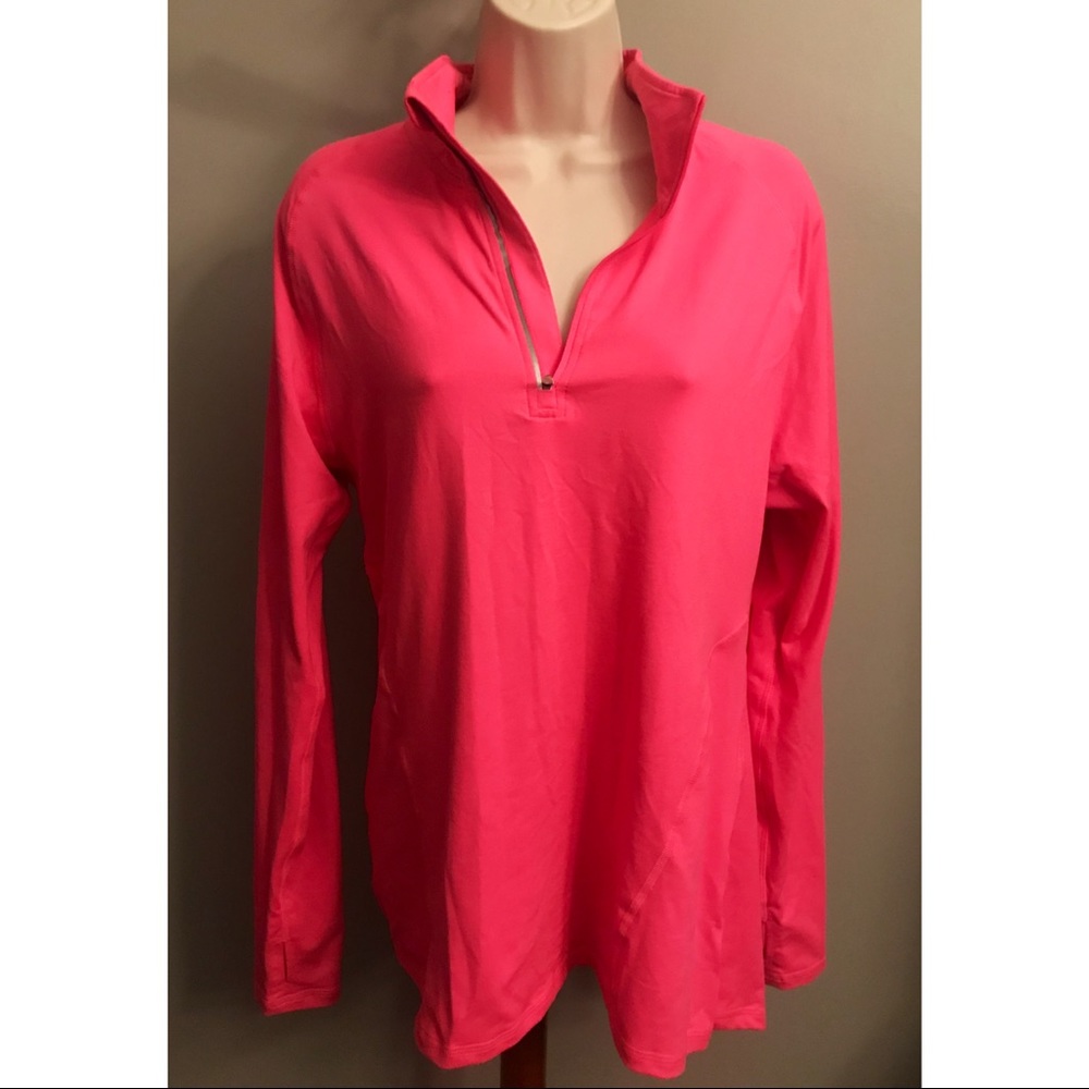 Champion hot pink duo-dry 1/4 zip pullover